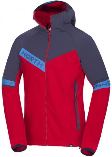 Mikina NORTHFINDER BAYLOR NorthPolar fleece červeno-modrá